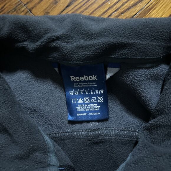 Reebok Black Soft Shell Full Zip Insulated Jacket Sz Small Windbreaker Gorpcore - Picture 3 of 11